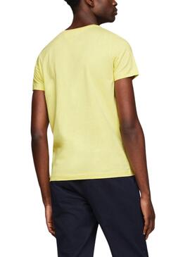 T-shirt Tommy Hilfiger Stretch Jaune Homme