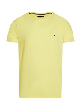 T-shirt Tommy Hilfiger Stretch Jaune Homme