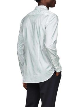 Chemise Tommy Hilfiger Flex Mini Print Vert Homme