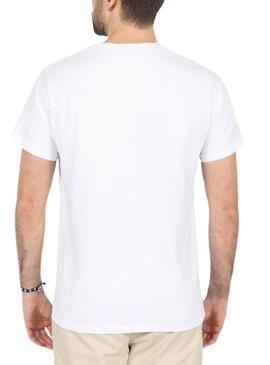 T-shirt Le Poulpe Imprimé Hawaïen Blanc Homme