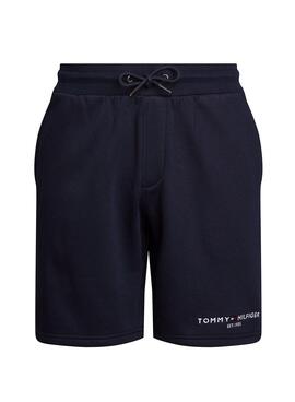 Bermude Tommy Hilfiger Logo Marine pour Homme