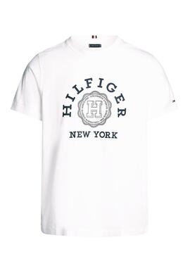 T-shirt Tommy Hilfiger Coin Blanc pour Homme
