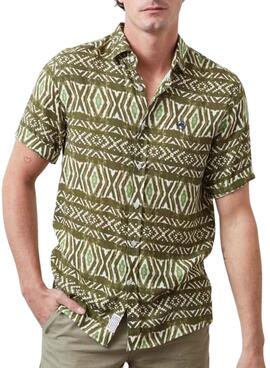 Chemise Altonadock Éthnique Verte Pour Homme