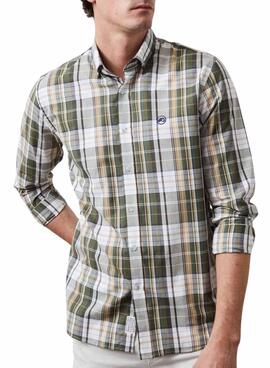 Chemise Altonadock à carreaux vert pour homme