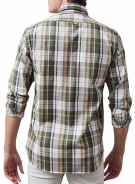 Chemise Altonadock à carreaux vert pour homme