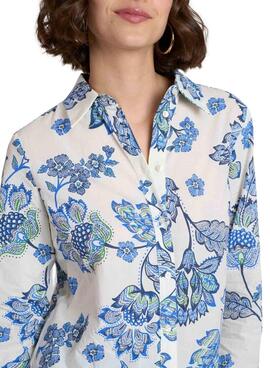 Chemise Naf Naf Florale Beige pour Femme