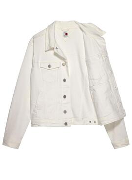 Veste en jean Tommy Jeans Mom blanche pour femme