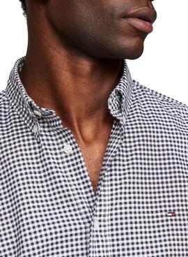 Chemise à carreaux Tommy Hilfiger 1985 marine pour homme