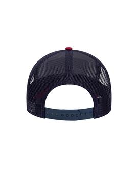 Casquette New Era Patch Trucker Grenat Marine
