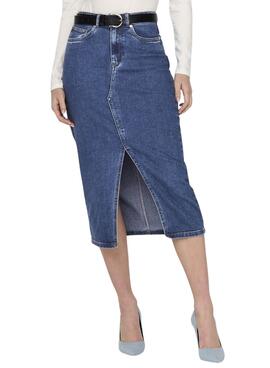 Jupe Only Siri Denim Foncé Pour Femme