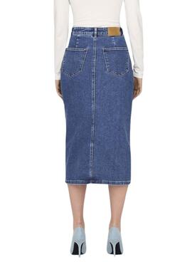 Jupe Only Siri Denim Foncé Pour Femme