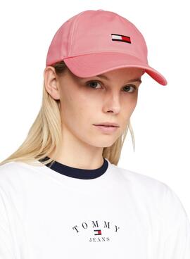 Casquette Tommy Jeans Elongated Flag Rose
