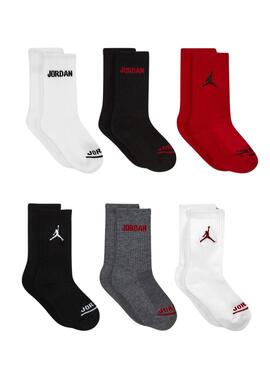 Chaussettes Jordan Legend 6 Paires Blanc Pour Enfants