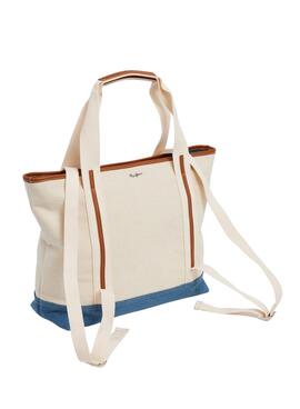 Sac Pepe Jeans Lizy Lottie Blanc et Bleu