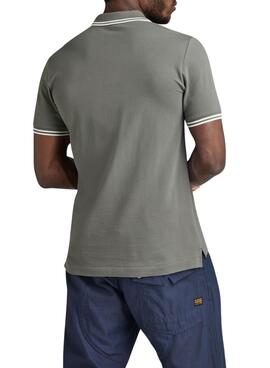 Polo G-Star Dunda Slim Stripe Gris Para Hombre