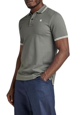 Polo G-Star Dunda Slim Stripe Gris Para Hombre