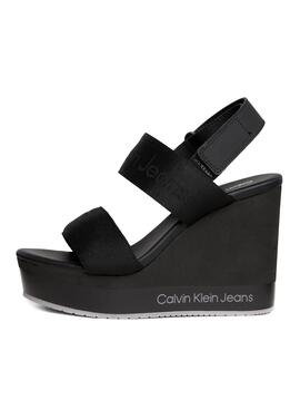 Sandales Calvin Klein à plateforme compensée noir