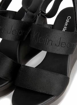 Sandales Calvin Klein à plateforme compensée noir