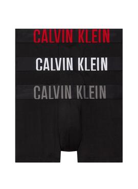 Paquet de 3 boxers Calvin Klein Trunk noir.