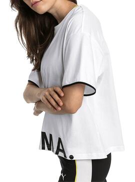 T-Shirt Puma Chase Blanc pour Femme