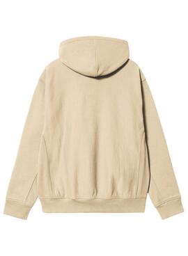 Sweat à capuche Carhartt American Script Beige