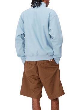 Sweat à demi-zip bleue Carhartt pour homme