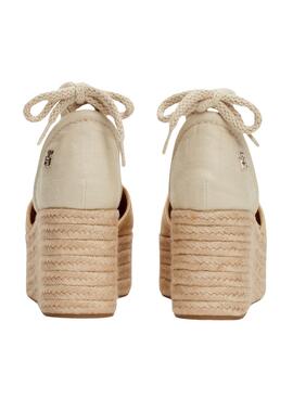 Sandales Tommy Hilfiger Closed Linen Beige Femme