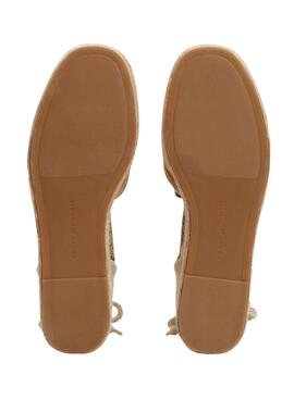 Sandales Tommy Hilfiger Closed Linen Beige Femme