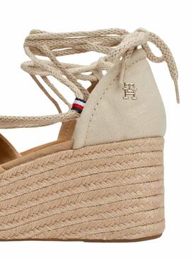 Sandales Tommy Hilfiger Closed Linen Beige Femme