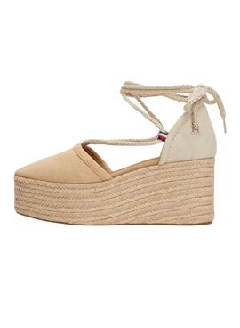 Sandales Tommy Hilfiger Closed Linen Beige Femme