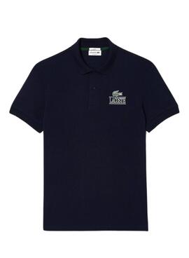 Chemise Lacoste Polo Unisexe Piqué Imprimé 3D Blanc