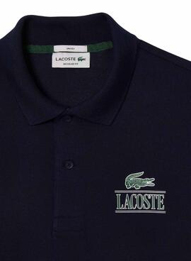 Chemise Lacoste Polo Unisexe Piqué Imprimé 3D Blanc