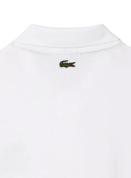 Polo Lacoste Unisexe Piqué Imprimé 3D Blanc