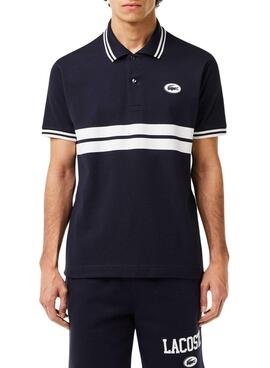 Polo Lacoste L1212 Marine Insigne Pour Homme