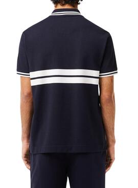 Polo Lacoste L1212 Marine Insigne Pour Homme