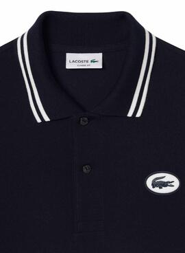 Polo Lacoste L1212 Marine Insigne Pour Homme