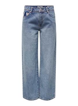 Pantalon Only Collette Bleu pour Femme