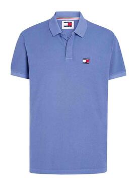 Polo Tommy Jeans Reg Badge Bleue Pour Homme