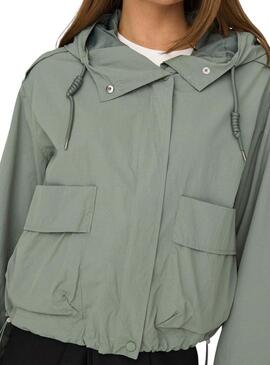 Veste Parka Only Mamba vert pour femme