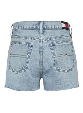 Pantalon court Tommy Jeans Hot Pant Denim Bleu clair Femme