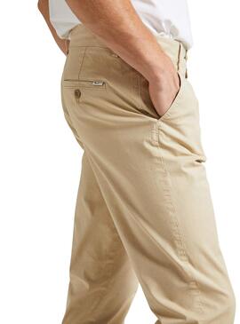 Pantalon Pepe Jeans Slim Beige pour Homme