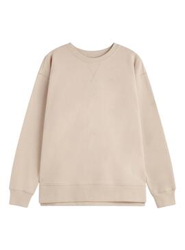 Sudadera Ecoalf Moss Beige pour Femme