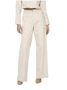 Only Hope Beige Pantalon pour Femme