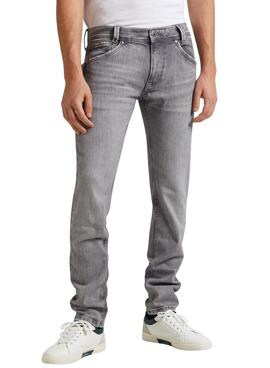 Jean Pepe Jeans coupe droite gris pour homme