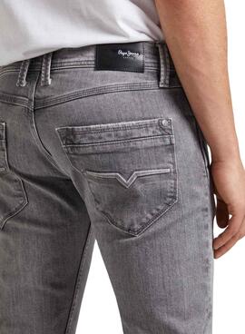 Jean Pepe Jeans coupe droite gris pour homme