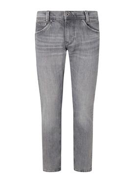 Jean Pepe Jeans coupe droite gris pour homme