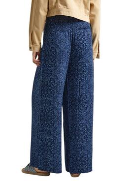 Pantalon Pepe Jeans Colette Print Bleu Pour Femme