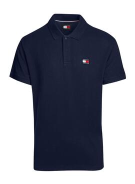 Maillot Tommy Jeans Badge Regular Marine pour Homme