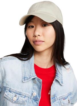 Casquette Tommy Jeans Linear Logo Beige