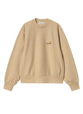 Pull Carhartt American Script Beige pour femme